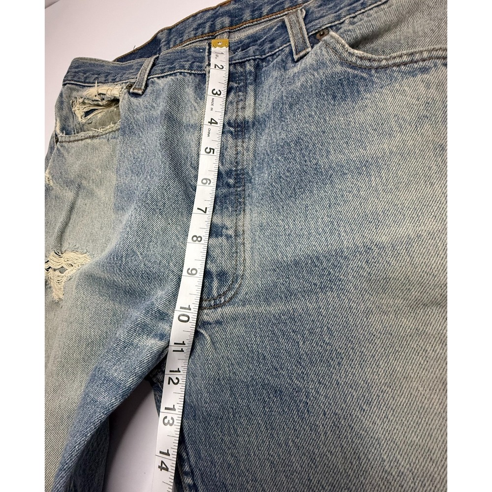 Vintage Levi's 501 Jeans USA W36 L30 Distressed Button Fly Straight Leg Grunge - Picture 7 of 16